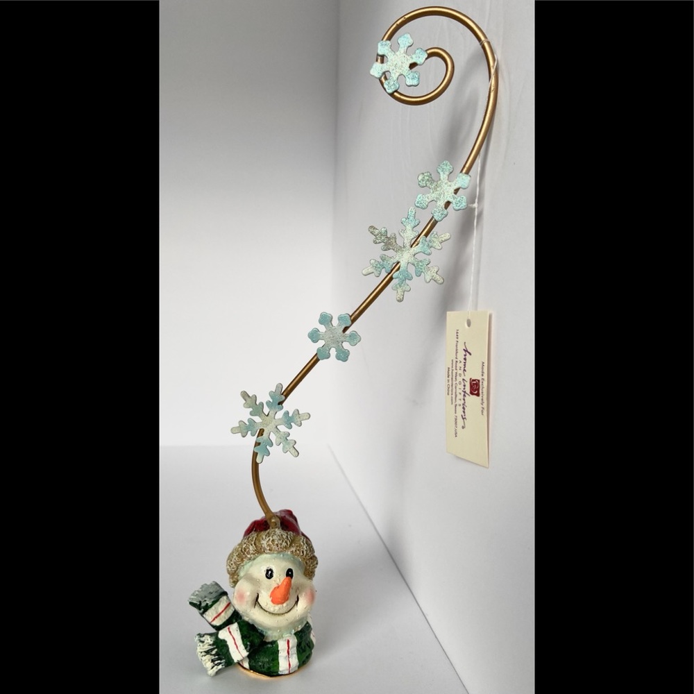 HOME INTERIORS SNOWMAN/SNOWFLAKE CANDLE SNUFFER- RARE